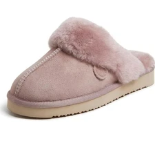 Fireside by Dearfoams Sydney Women’s Shearling Slippers Dusty Pink Size 8.5 NEW