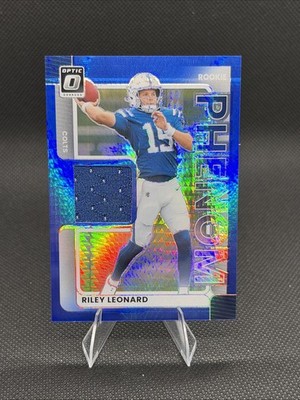 2025 Optic Riley Leonard Rookie Phenom Blue Hyper Patch No. RPBH-RLD - Colts