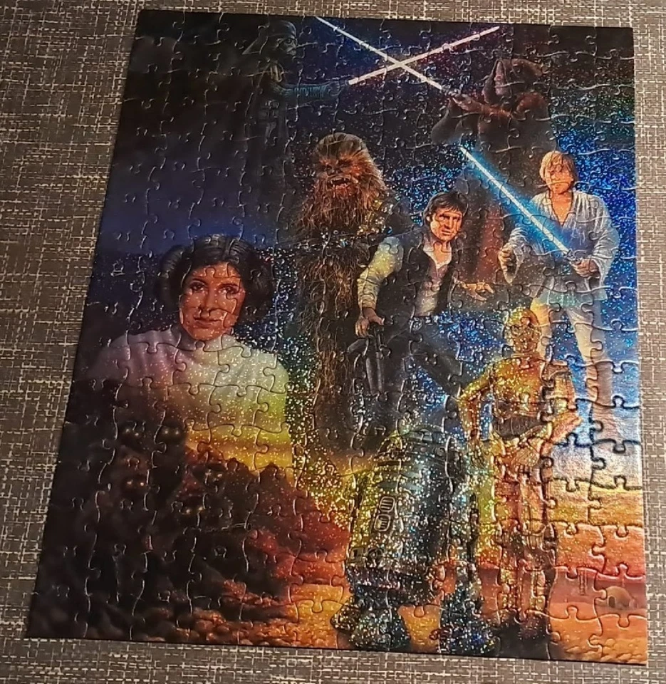 Star Wars MB Puzzle 1994 Glitzer Edition 200 Teile Rarität Retro Vintage 1990er - Bild 2 von 4