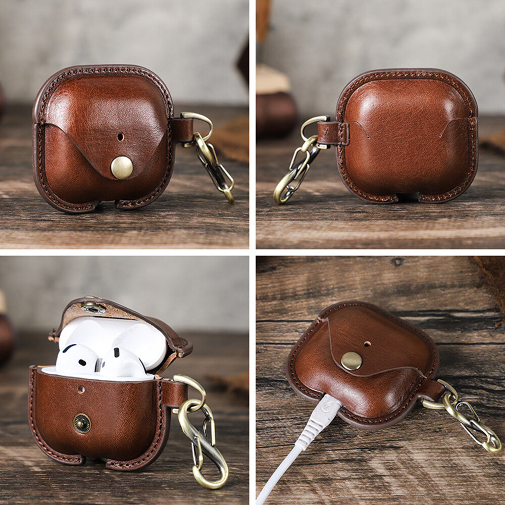 Genuine Leather Case For Apple AirPods 4 (2024) Earphones