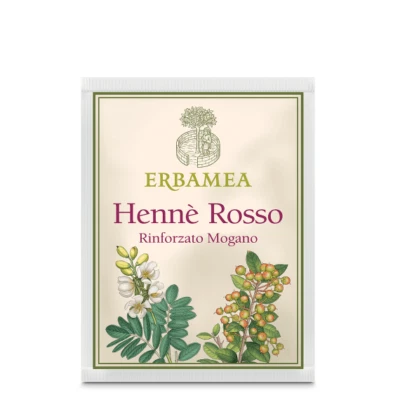 Erbamea Hennè Rosso Rinforzato Mogano 1000 gr Tintura per capelli 10 Buste 100 g