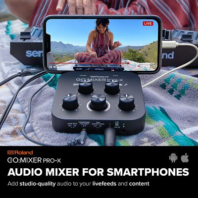 Roland GO:MIXER PRO-X Portable Audio Compact Mixer Broadcast Audio