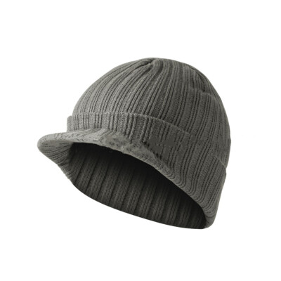 Unisex Winter Chunky Knit Visor Brim Winter Hat Beanie Thick  display picture 1