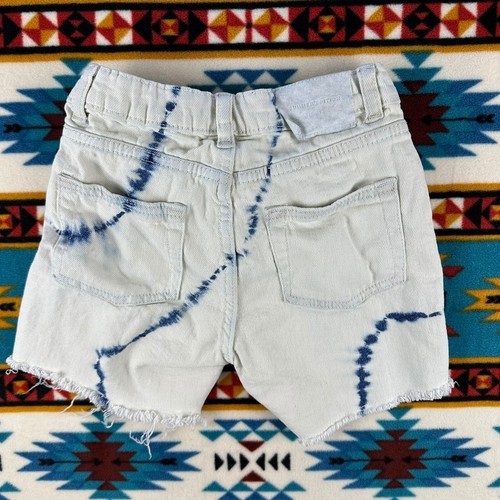 Zara Batik Denim Shorts roher Saum lässig süß Kindergröße 6 - Bild 5 von 5