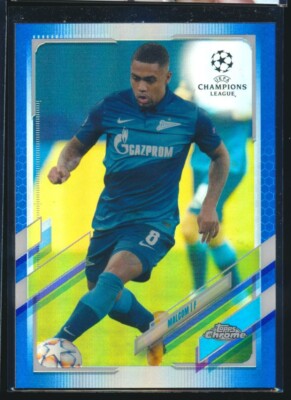 2020-21 Topps Chrome UCL Blue Refractor 075/150 Malcom #41 FC Zenit