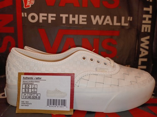 Vans Auténtico Blanco Tejido Cuero Plataforma 2.0 VN0A5KXA9GY - Imagen 12 de 12