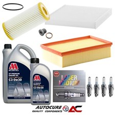 FOR VW GOLF R 2.0 TSI MK8 OIL AIR & CABIN FILTER SERVICE KIT & NGK PLUGS & 6L