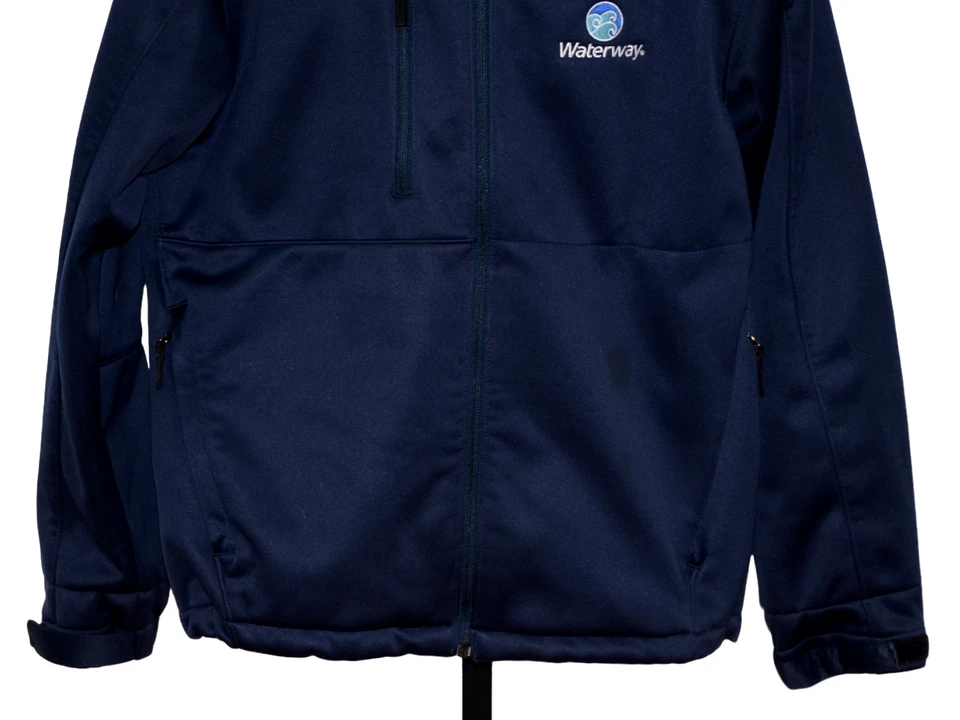 Chaqueta de trabajo fluvial antigua para hombre talla M azul resistente al agua peso ligero Foto 4 de 4