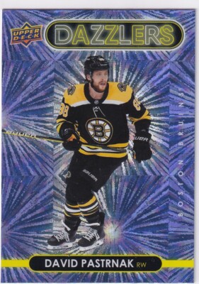 21-22 Upper Deck Extended Series Dazzlers Purple David Pastrnak #DZ-5