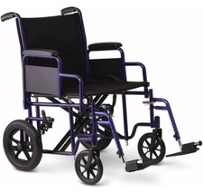 Medline Heavy Duty Transport Chair supports up to 500 lbs Bariatric Wheelchair