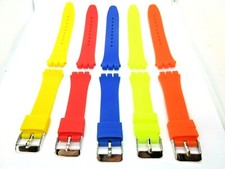 Replacement Silicone 19mm Watch Strap for Swatch Irony Chrono 5 Colours