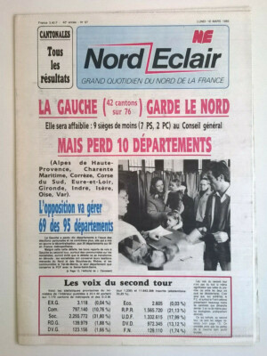 NORD ECLAIR vom 18.03.1985 - Kantonale Wahlen: 2. Runde - Sammlerstaat