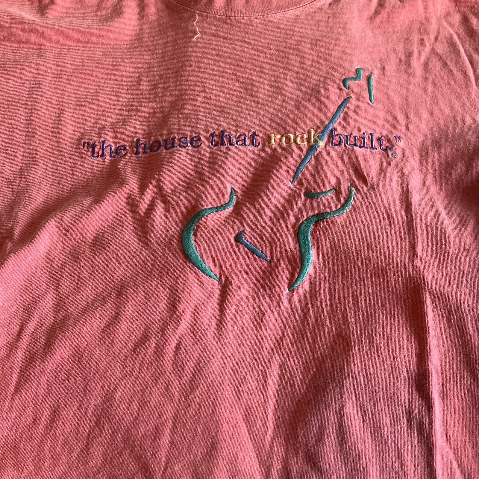 FILA T shirt vintage The Ho That Rock Built rosa taglia XL Oarsman USA Cleveland HOF