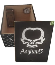 Asylum13 Stashbox Humidor Hygrometer Humidifier Wooden  Cigar Box craft art