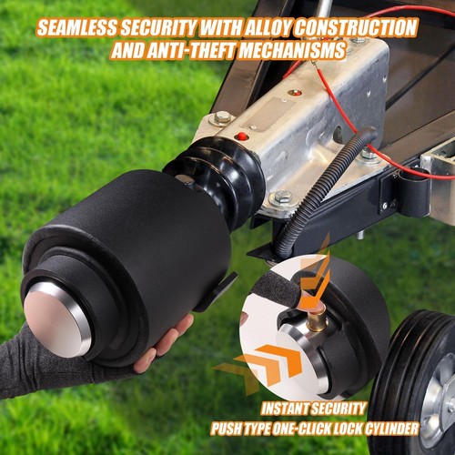 Trailer Lock,Upgraded Heavy Duty Tongue Hitch Lock Secure 2 Inch Ball Coupler... - Picture 6 of 7