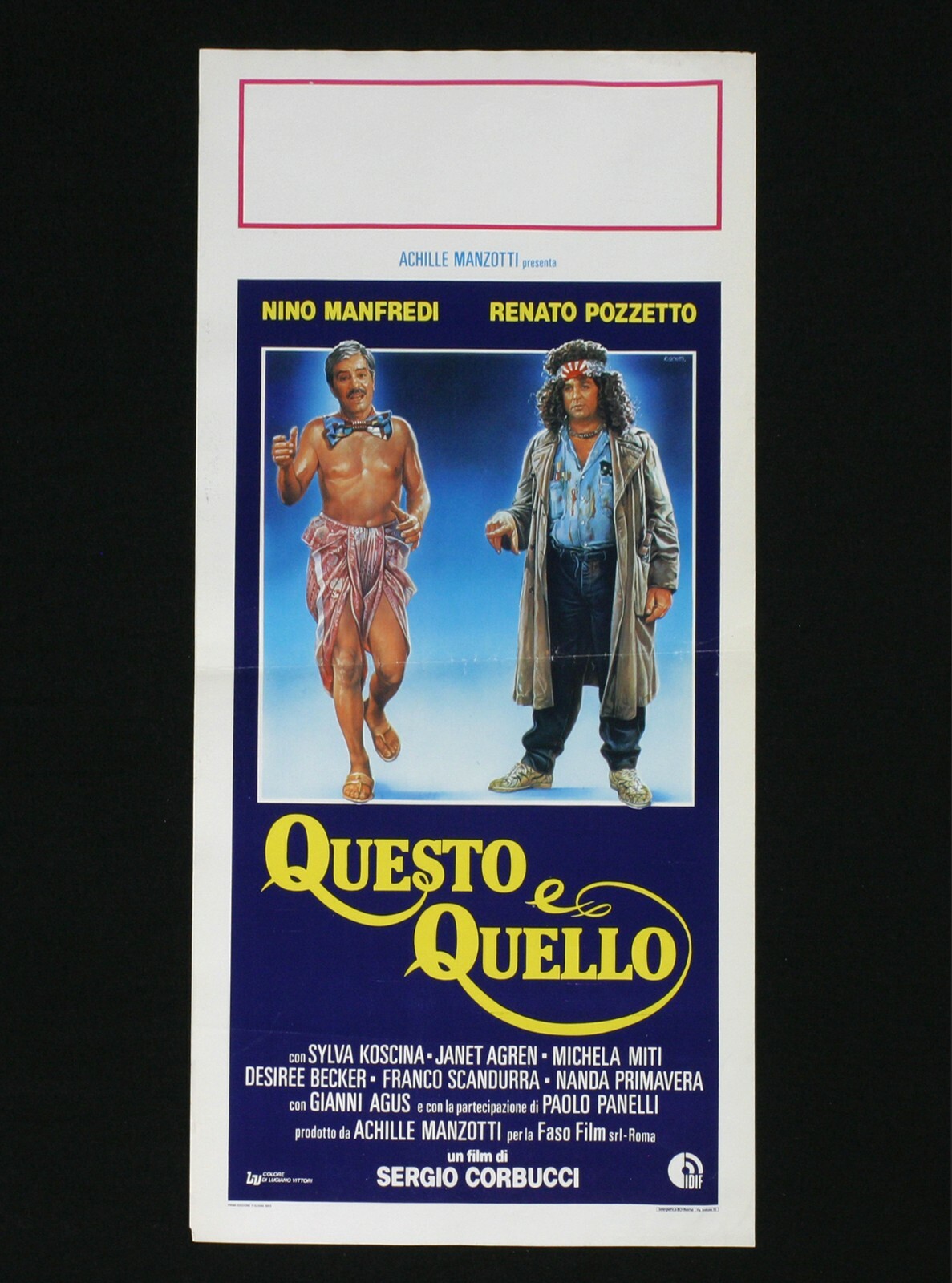 Locandina originale film Questo e quello (1983) - Regia di Sergio Corbucci