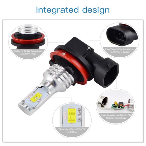 For 2009 2010 2011 2012 Dodge Ram + RAM 1500 2500 3500 LED Headlight Foglight - Afbeelding 2 van 12