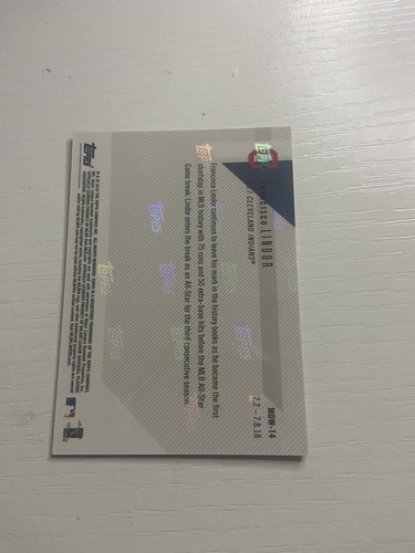 Topps Now-Moment Of The Week Francisco Lindor - Picture 2 of 2