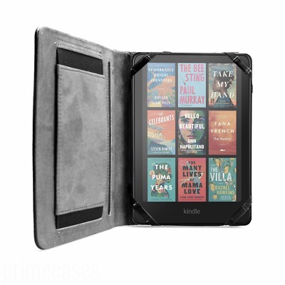 Premium Black Leather Case Cover for Kindle Colorsoft 7