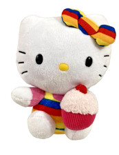 Hello Kitty 6" plush holding cupcake Sanrio