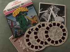 GODZILLA IN "GODZILLA'S RAMPAGE" J23 View-Master 3 Reel Packet
