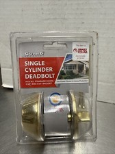 NEW GUARD SECURITY SINGLE CYLINDER Gold Deadbolt Lock 281HDPBFDS
