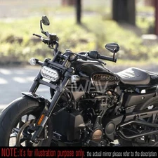 Bar end mirrors 4Rizz black M8 bolt-on for '23- HD Sportster Nightster Special