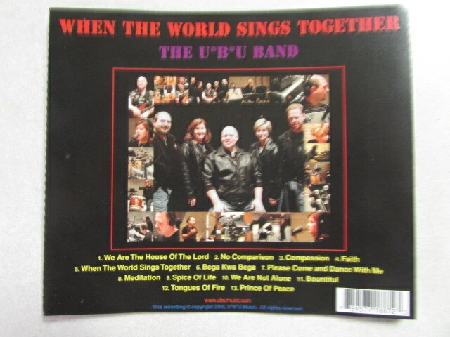 UBU/U*B*U BAND WHEN THE WORLD SINGS TOGETHER 13 TRK 2005 CD *VERY GOOD COND* OOP Foto 2 de 4