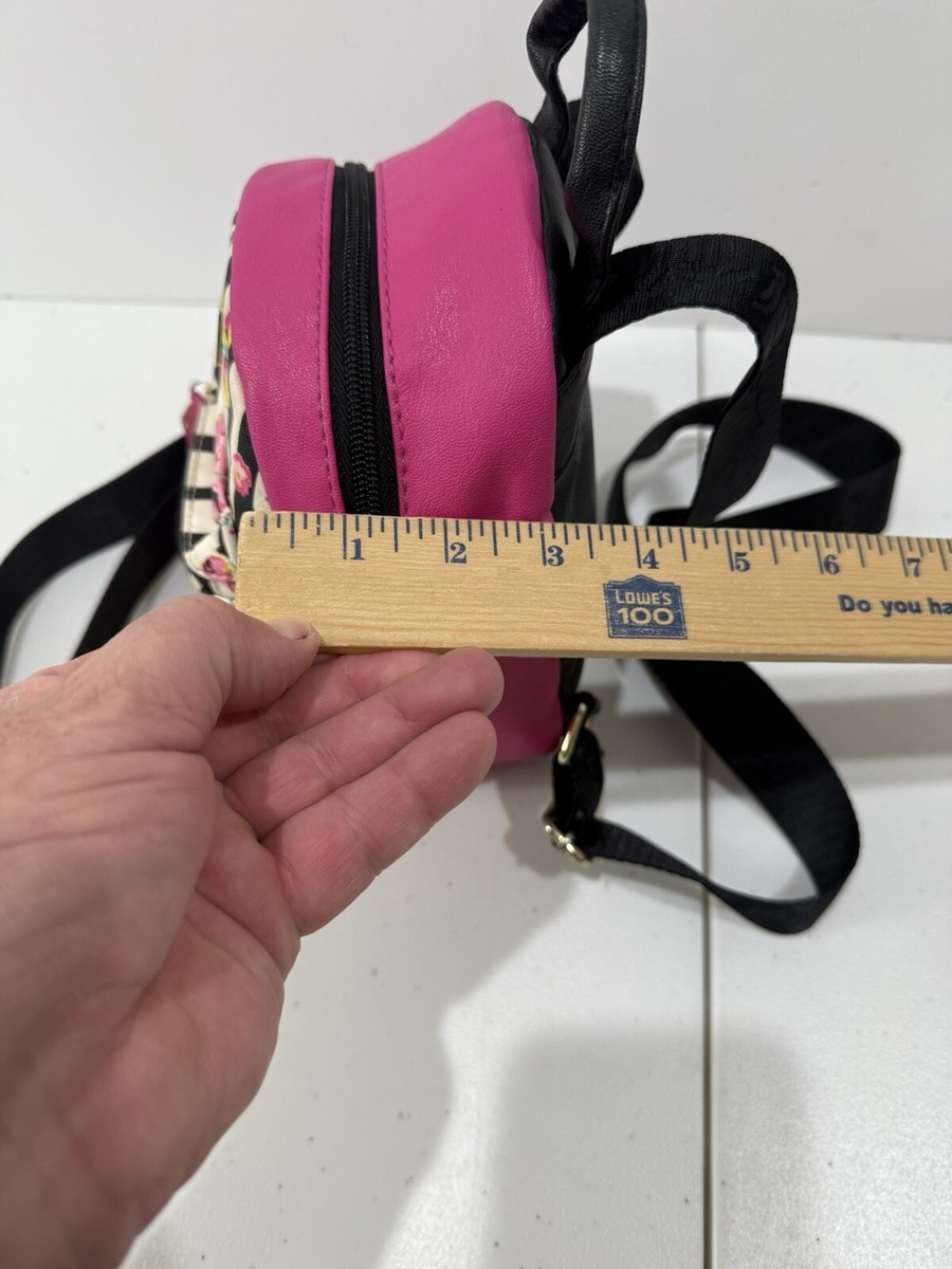 Betsey Johnson Luv Betsy Floral Mini Backpack Pink Stripe  display picture 1