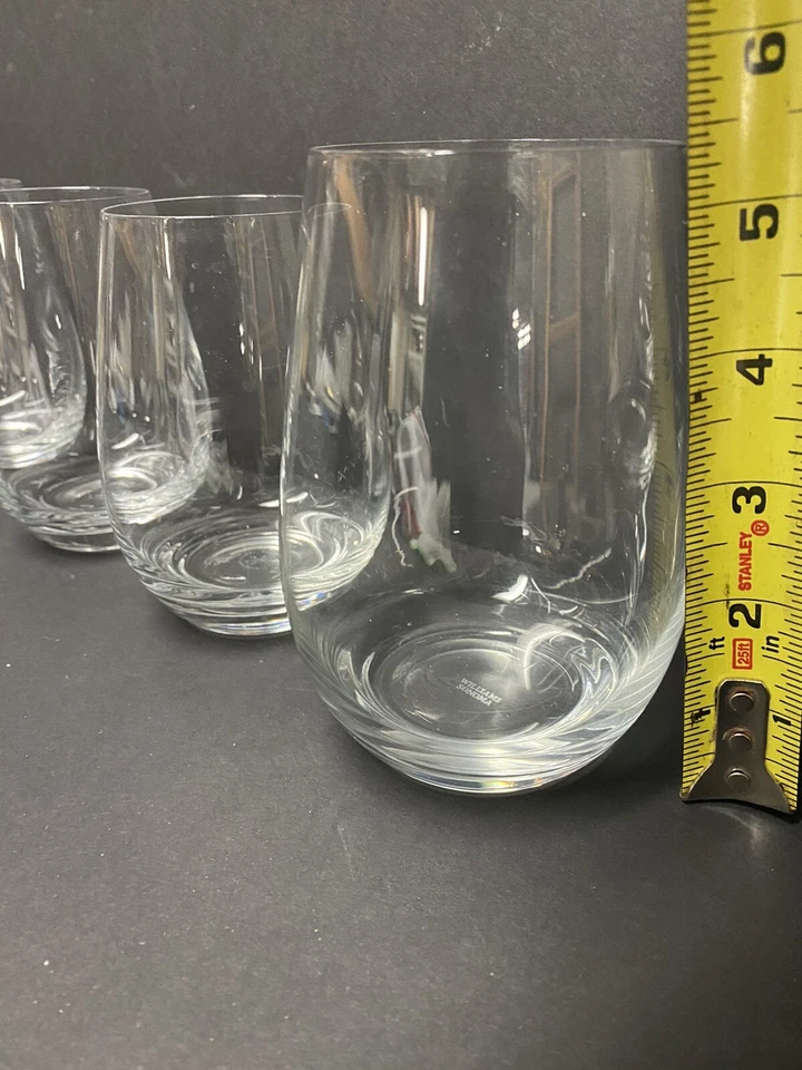 Лот из шести (6) винных бокалов Williams Sonoma Crystal без стержня - Изображение 2 из 4
