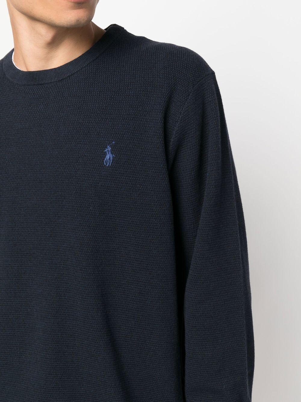 Polo Ralph Lauren L32822 Uomo Blu Polo Pony Felpa Girocollo Taglia L