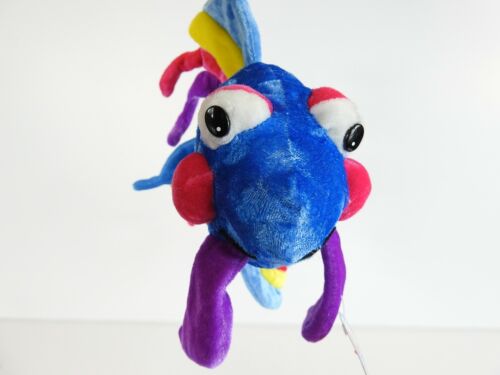 Peluche de pez beta tropical arco iris colorido vintage Nanco 13"" nuevo con etiquetas - Imagen 3 de 6