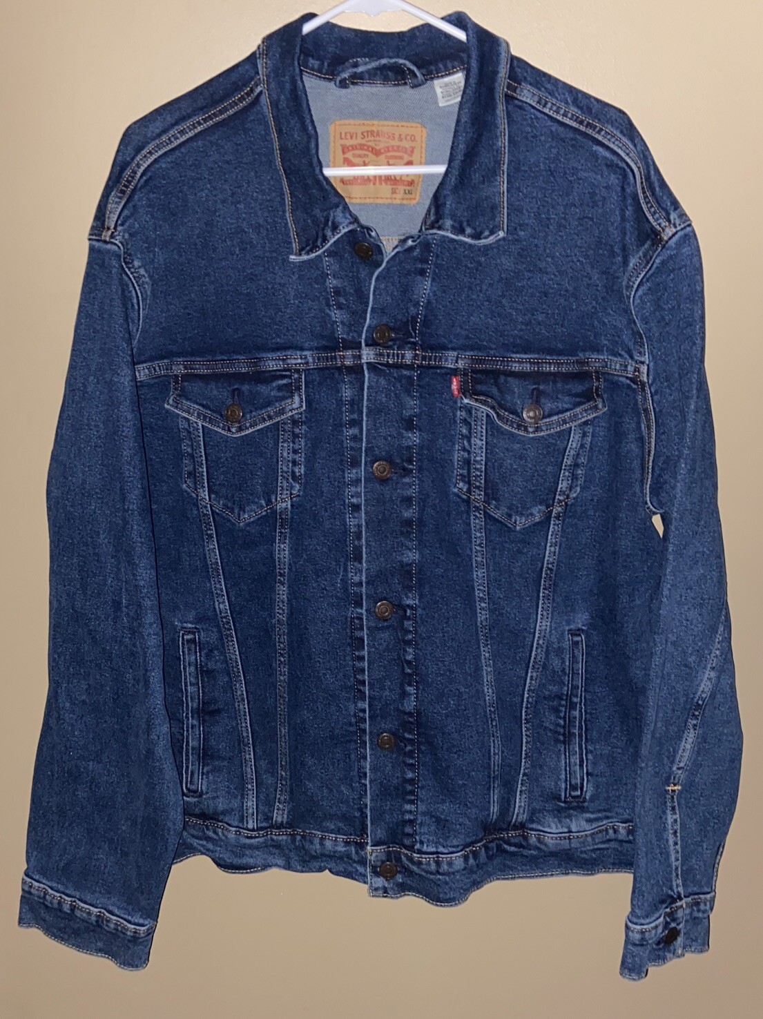 Levi's Premium Men's Classic Denim Trucker Jacket XXL 'Mayze' Wash