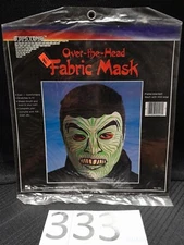 Vintage Halloween Topstone Over-The-Head Fabric Mask "Monster" Sealed NOS