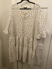 Shein Curve Womens White Floral Summerdress Dress Size 4XL