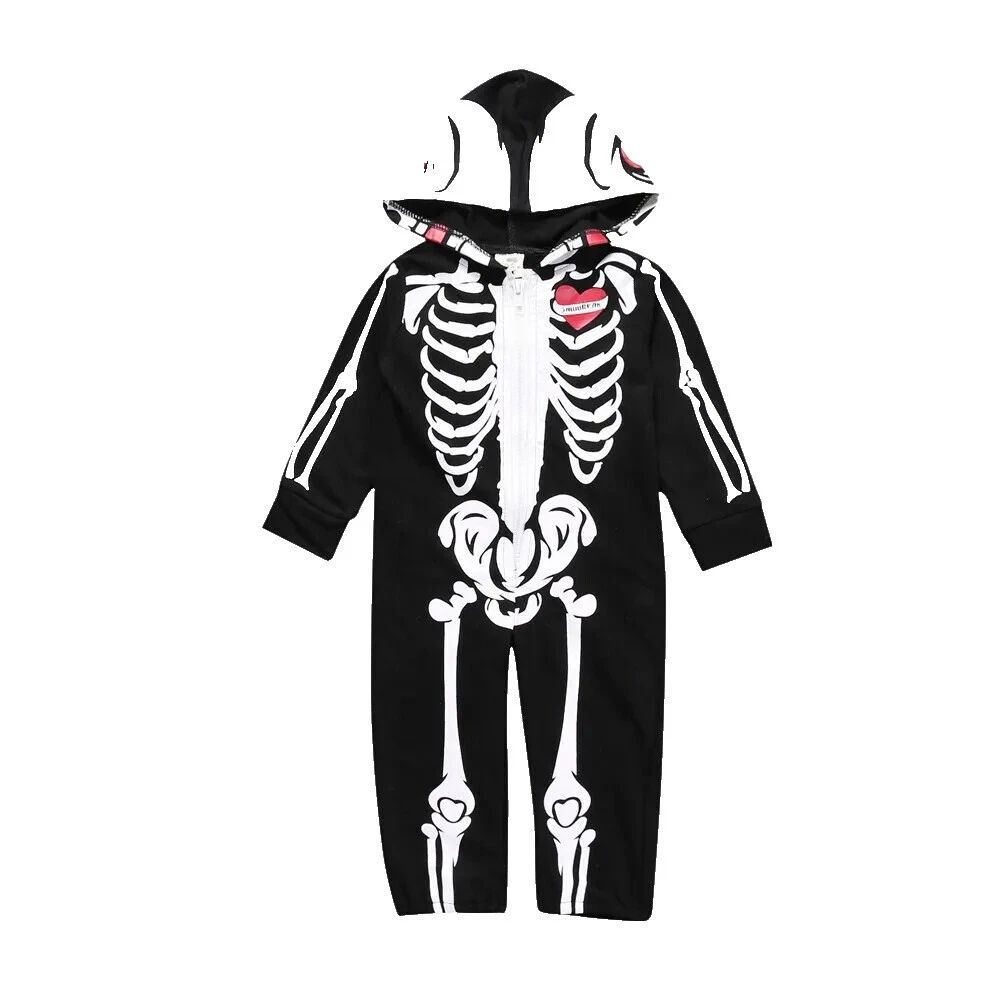 Disfraces de esqueleto de Algodón Negro