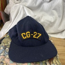 Vintage Navy US Coast Guard Snapback Cap Hat New Era Pro Model Made in USA