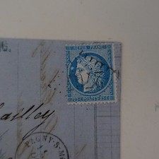 CÉRÈS N°60A - VARIÉTÉ sur LETTRE - MÉDAILLON TACHE BLANCHE DEVANT L’ŒIL 