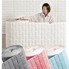 1/3/5/10 M 3D Self-adhesive Wallpaper Stickers 3M Brick Wall Stickers Home Decor