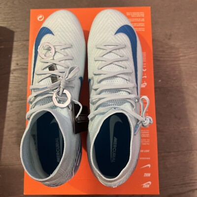 Nike Zoom Superfly 10 EL SG Pro P Glacier Blue Mens Size 12.5 HJ3717-400 Rare Nike Superfly 10 Elite SG Glacier Blue Soccer Cleats HJ3717  main image 4