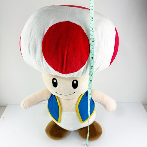 JUMBO Toadstool Super Mario Nintendo 21” X 16" Plush Toy - Picture 3 of 5