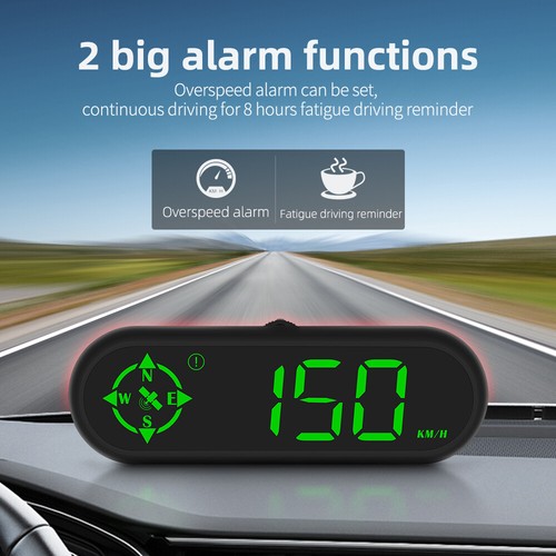Digital GPS Speedometer Car Universal HUD Head Up Display Odometer Gauge A6T3 - Picture 4 of 9