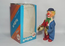 FINO GREEK VTG 70's  250 CIRCUS CLOWN 8'' WIND UP FIGURE TOY WORKS WITH FLAWS