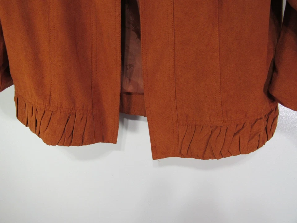 Blazer mujer Christopher Banks talla M naranja frente abierto manga 3/4 forrado Foto 4 de 4