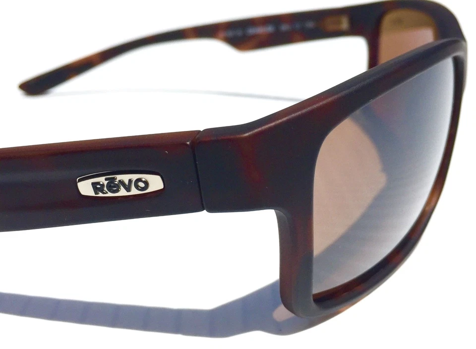 NUEVO* REVO CRAWLER Tortuga Mate POLARIZADO Marrón Terra Len Gafas de Sol 1027 02 BR Foto 3 de 4
