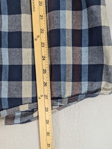 Harley Davidson Camicia Uomo XL Blu Contrasto Giogo Slim Fit Muscolo Western Plaid - Foto 12 di 13