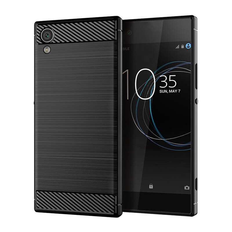 for XA1 Case Silicone Sleeve Drop Drawing Soft Drop Phone Case Black