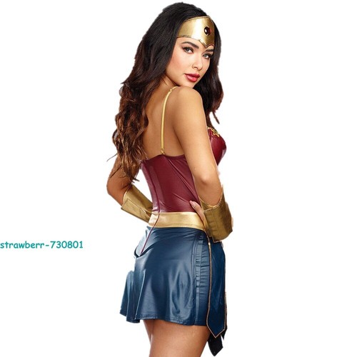 Wonder Woman Cosplay Costume Stage Show Accessory Halloween Adult Jumpsuit Suit - Picture 3 of 8