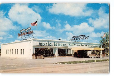 Postcard World Famous Hofbrau Haus Hallandale FL 1959 Exterior  9 Miles to Miami