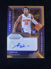 2020-21 Panini Prizm Saben Lee Sensational Signatures Rookie Auto Pistons